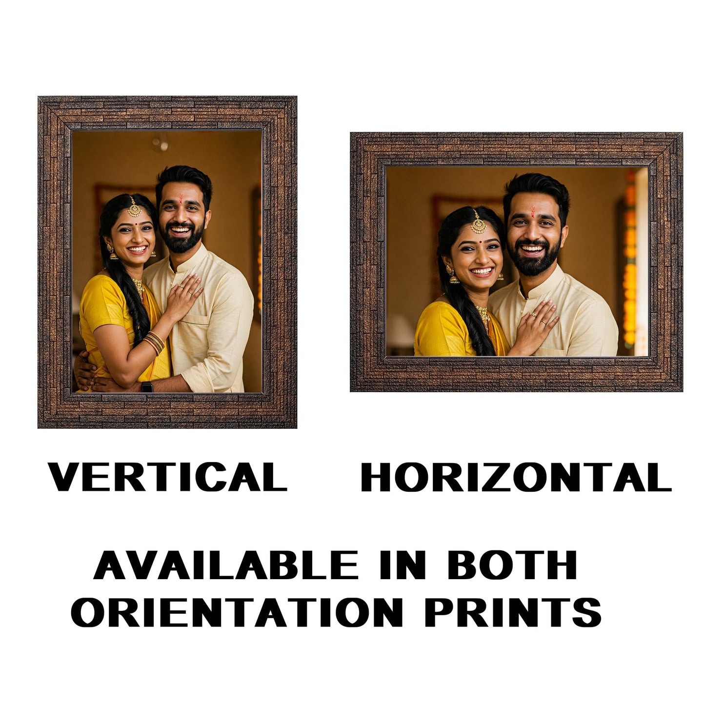 Customizable Premium Photo Frame – Upload Your Own Photo| Choose Your Preferred Frames | Strong & Durable Gift for Birthday, Anniversary, Wedding And Other Occasions | 8mm Backboard & 1 Inch Frames | Glossy, Matte, Glitter Lamination or Acrylic Finish | 6