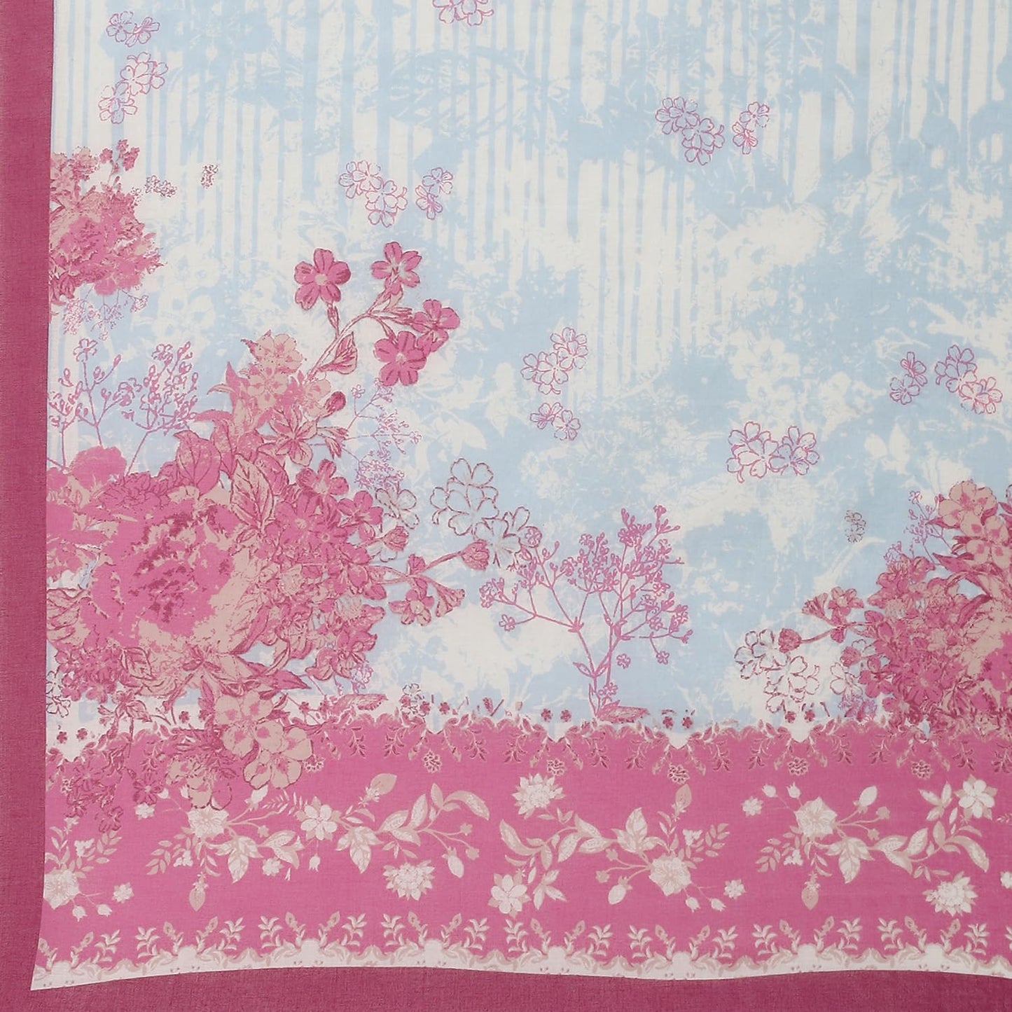 BIBA Women PRINTED LAYERED SALWAR KURTA DUPATTA(SKD9473_OFF WHITE/BLUE_40)