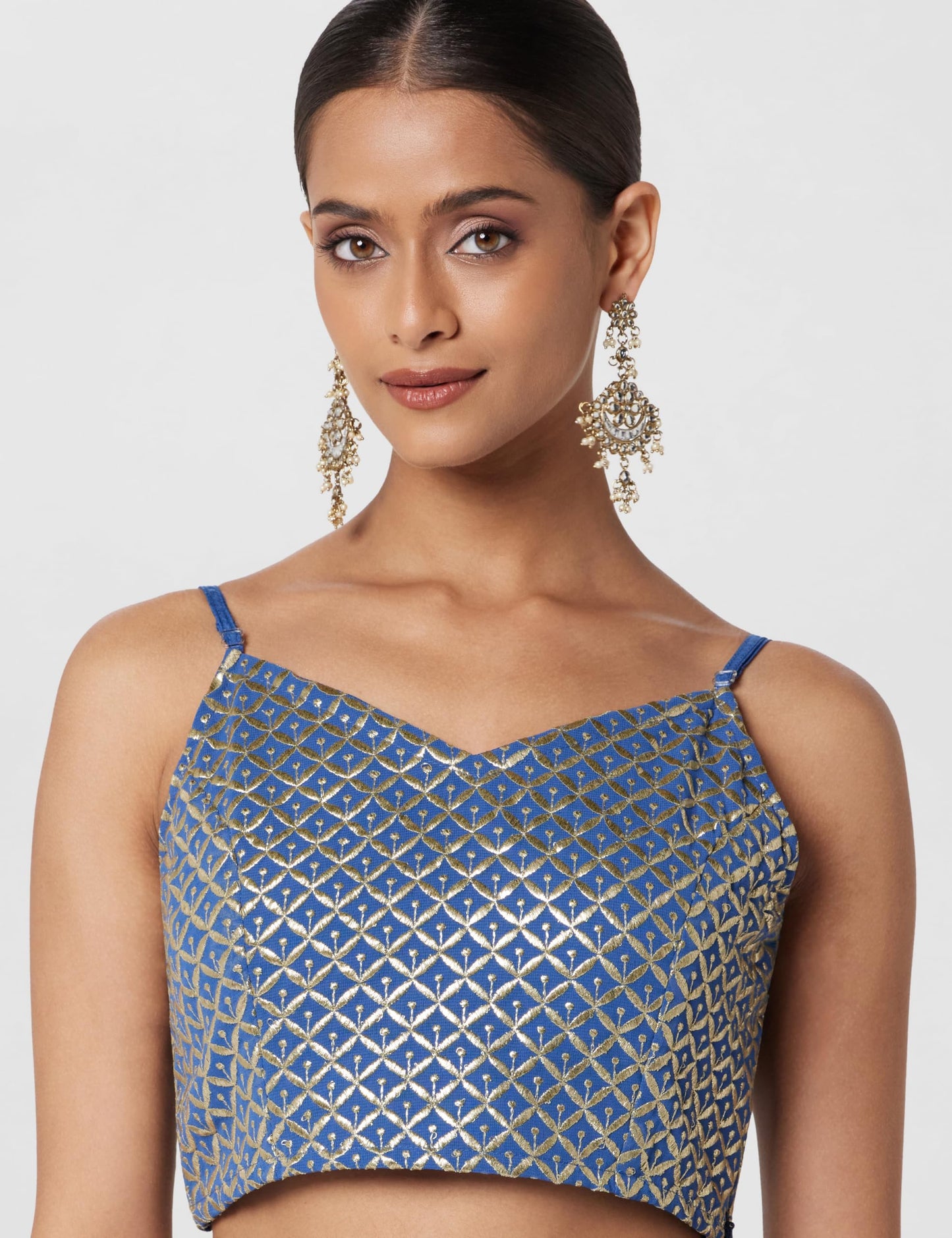 BIBA WOMEN SOLID; EMBROIDRED SHORT_KURTA MIX AND MATCH(3 PCS SE2205_TEAL_34)