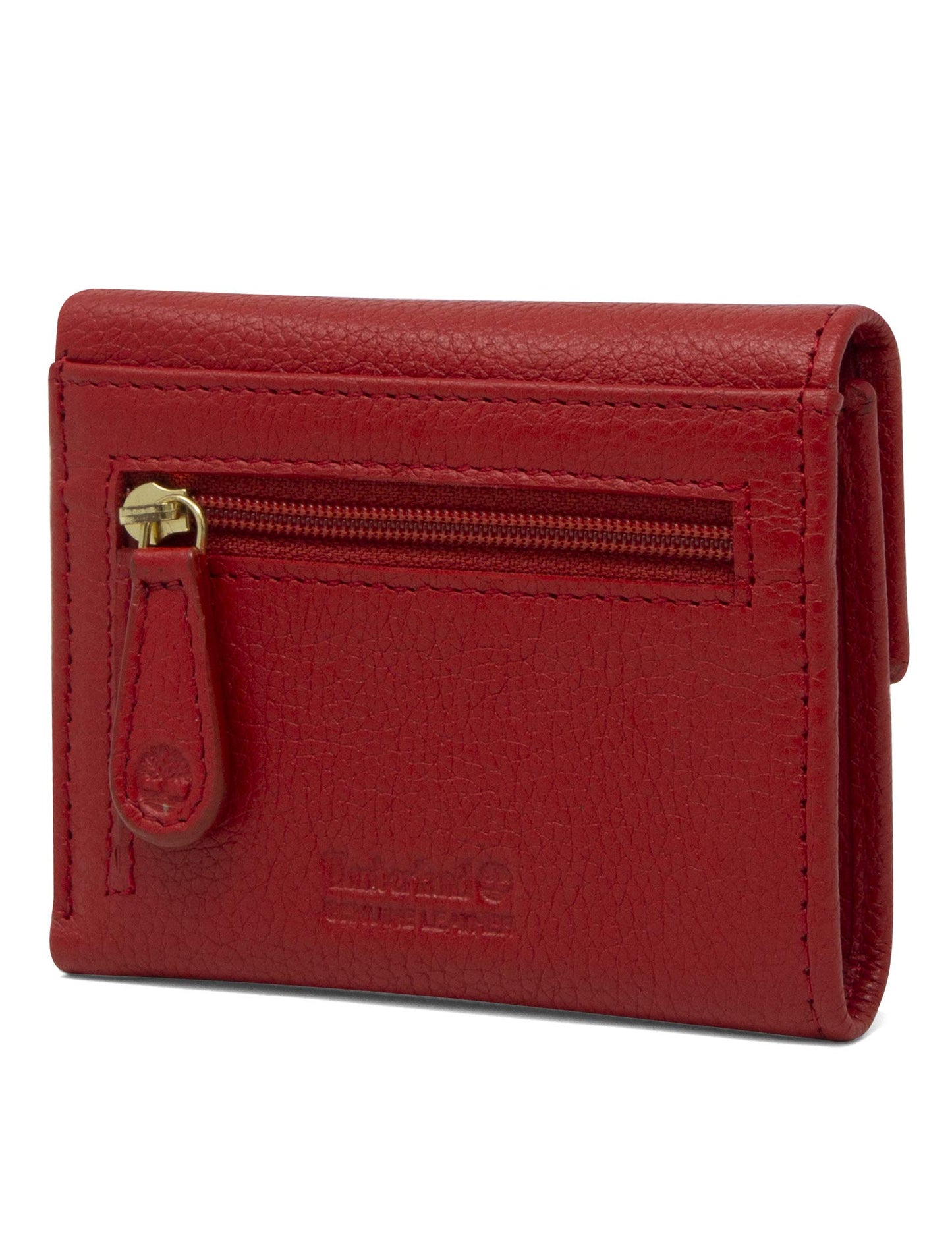 Timberland womens Leather RFID Small Indexer Snap Wallet Billfold, Red, One Size US