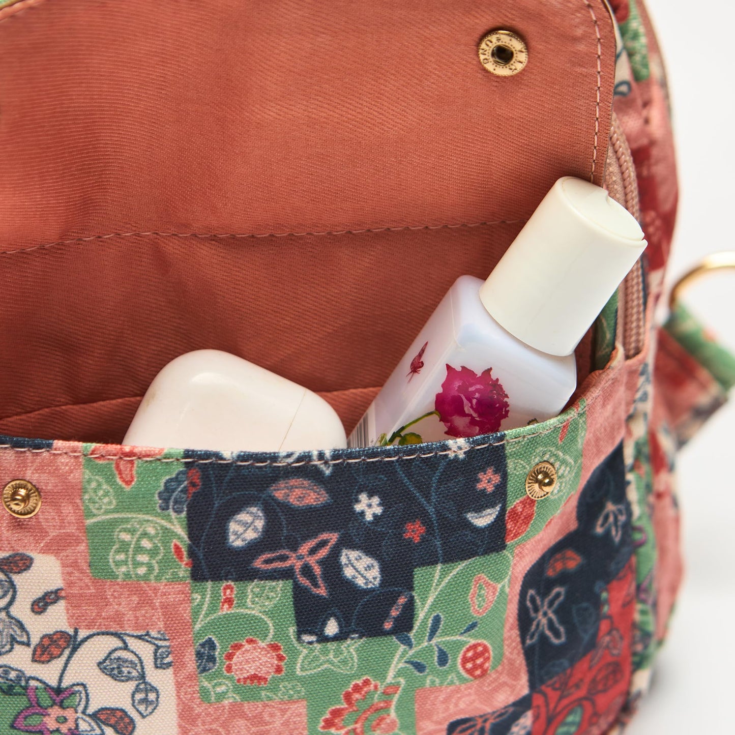 Chumbak Raasta Mini Backpack - Batik Patch Print, Digital Nomad, Stylish Small Bag Crossbody Handbag Bags for Women and Girls, Mobile Phone Bag, Ladies Purse