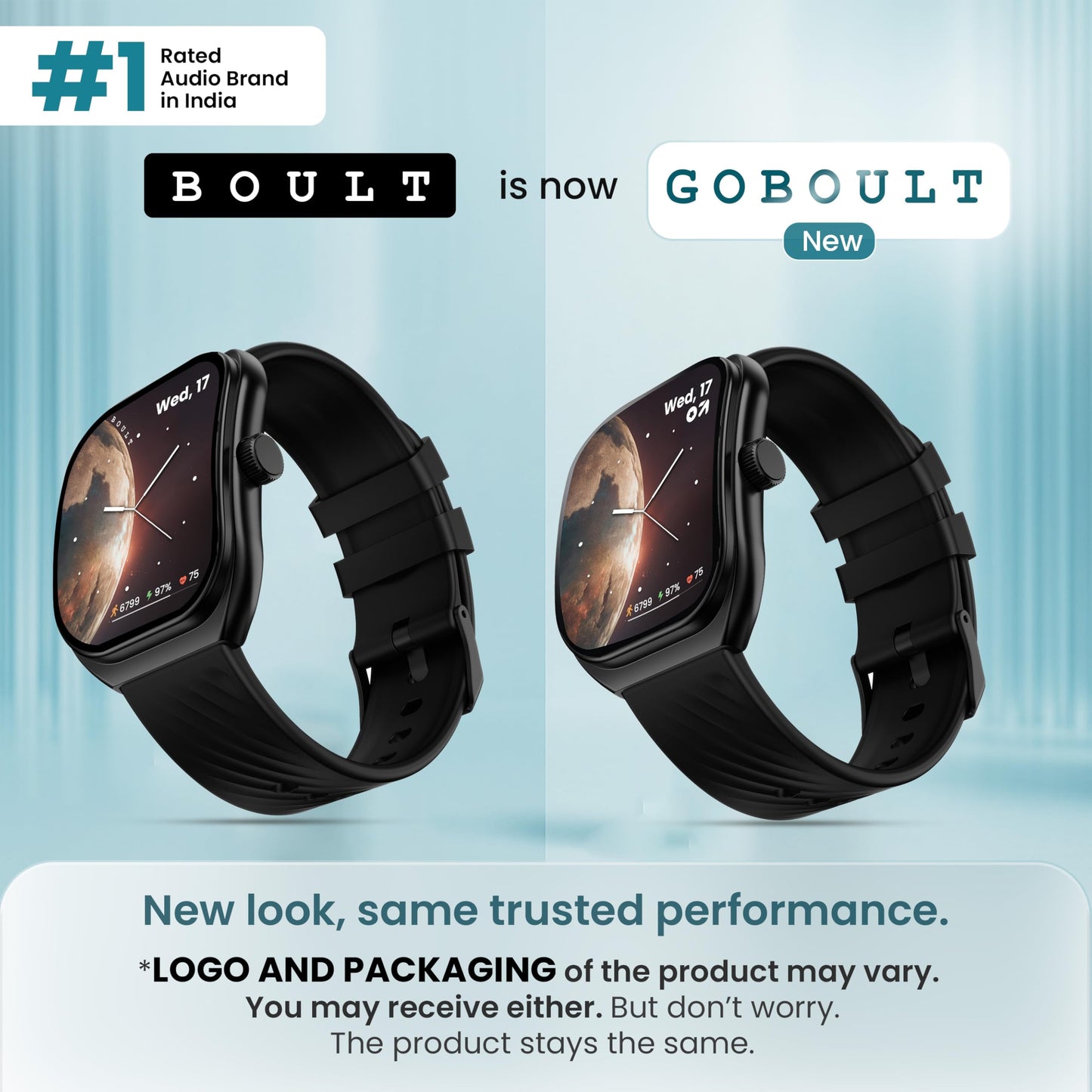 GOBOULT Trail Pro Smartwatch 2.01'' 3D Curved Screen+AMOLED, BT Calling 5.3, 600 Nits Brightness, IP68, 250+ Watchfaces, 120+ Sports Modes, AI Voice Assistant, SpO2 Tracking (Black)