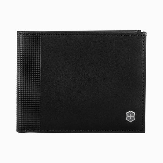 Victorinox Unisex Leather Altius Alox, Slim Bi-Fold Wallet, Black (611573)