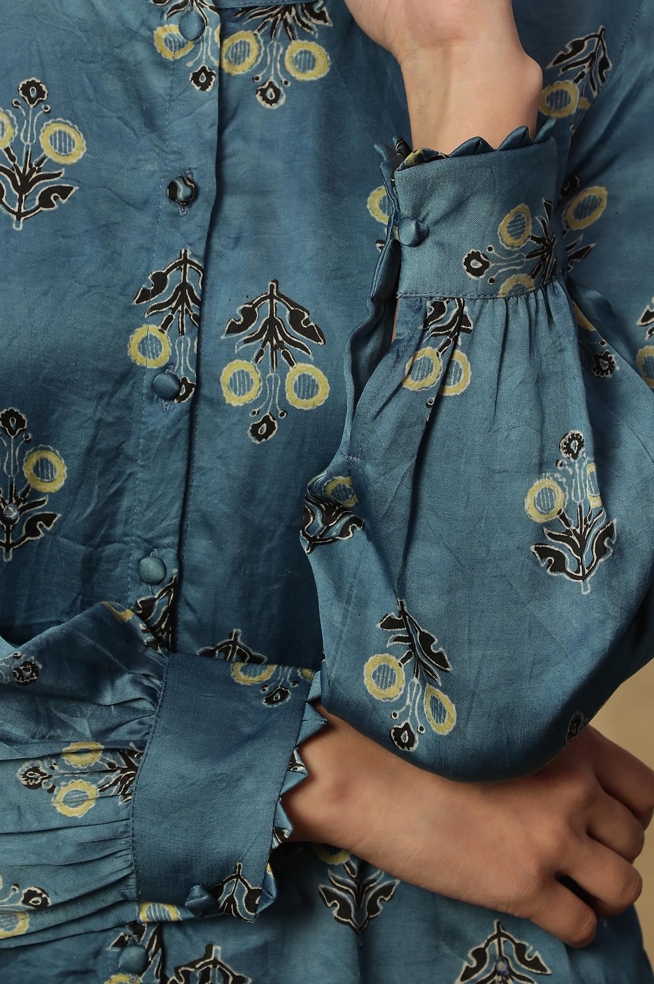 W for Woman Women's Printed Regular Fit Top