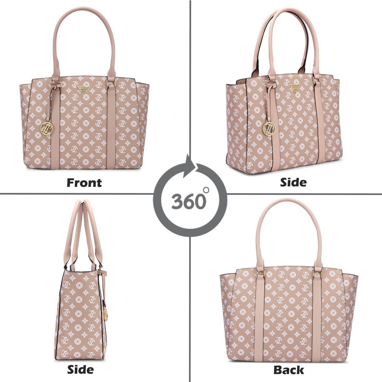 Lavie Signature Women's Mono Shelton Tote Bag | Tote Handbag for Work | Ladies purse | Stylish Shoulder Bag | Gift for Women