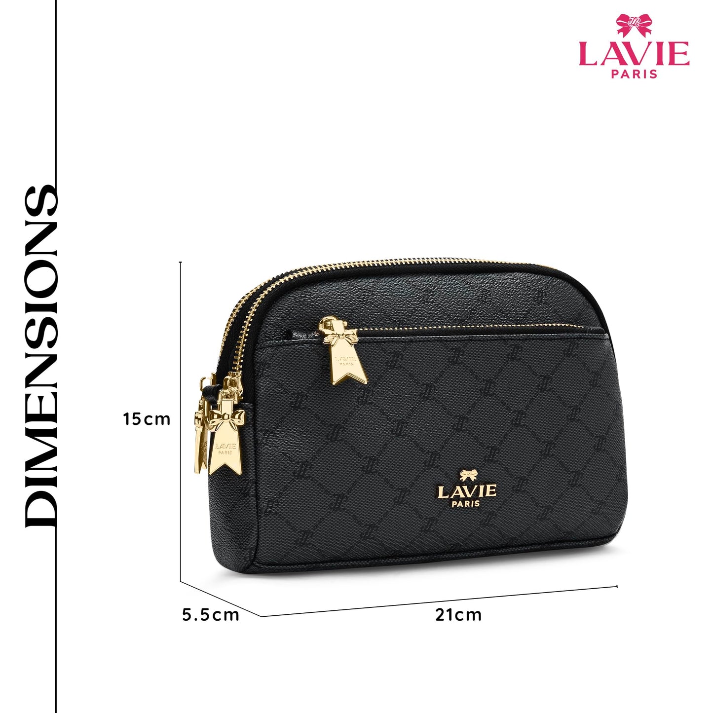 LAVIE PARIS Women's Helen 3 Compartment Crossbody Sling Bag | Ladies Purse Handbag | Gift for Women