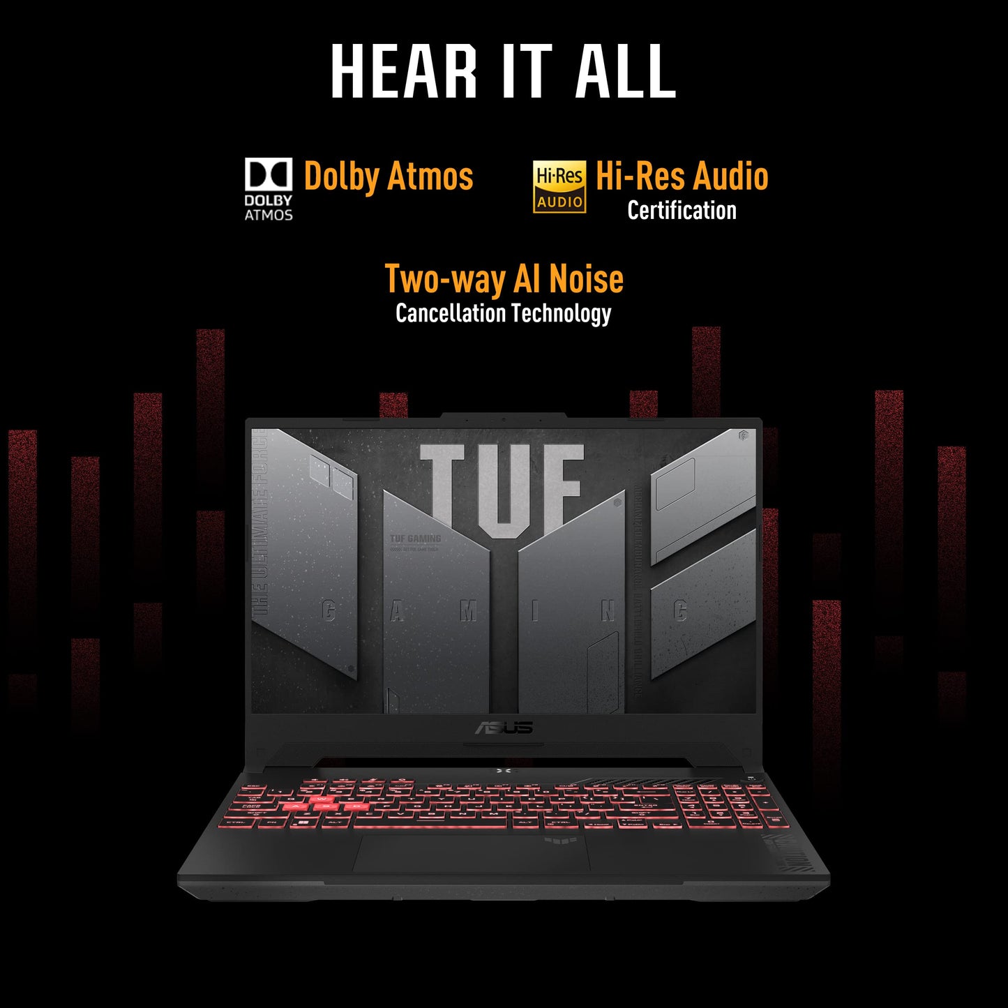 ASUS TUF Gaming F15, 15.6" FHD 16:9, 144Hz 250nits, Intel Core i7-13620H 13th Gen, Gaming Laptop (16GB RAM/512GB SSD/RTX 4050/Windows 11/Office Home/90WHr Battery/Mecha Gray/2.2 Kg), FX507VU-LP210WS