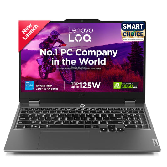 Lenovo LOQ 2024 12Th Gen Intel Core I5-12450HX | NVIDIA RTX 3050 6GB (16GB RAM/512GB SSD/15.6" (39.6Cm)/Windows 11/Office Home 2024/100% Srgb/3 Mon. Game Pass/Grey/2.4Kg), 83GS00LNIN Gaming Laptop