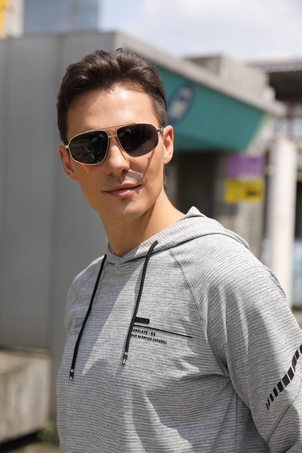 Karsaer Retro Aviator Polarized Sunglasses Women Men 90s Small Vintage Shades Trendy Mirrored Sunglasses E1101