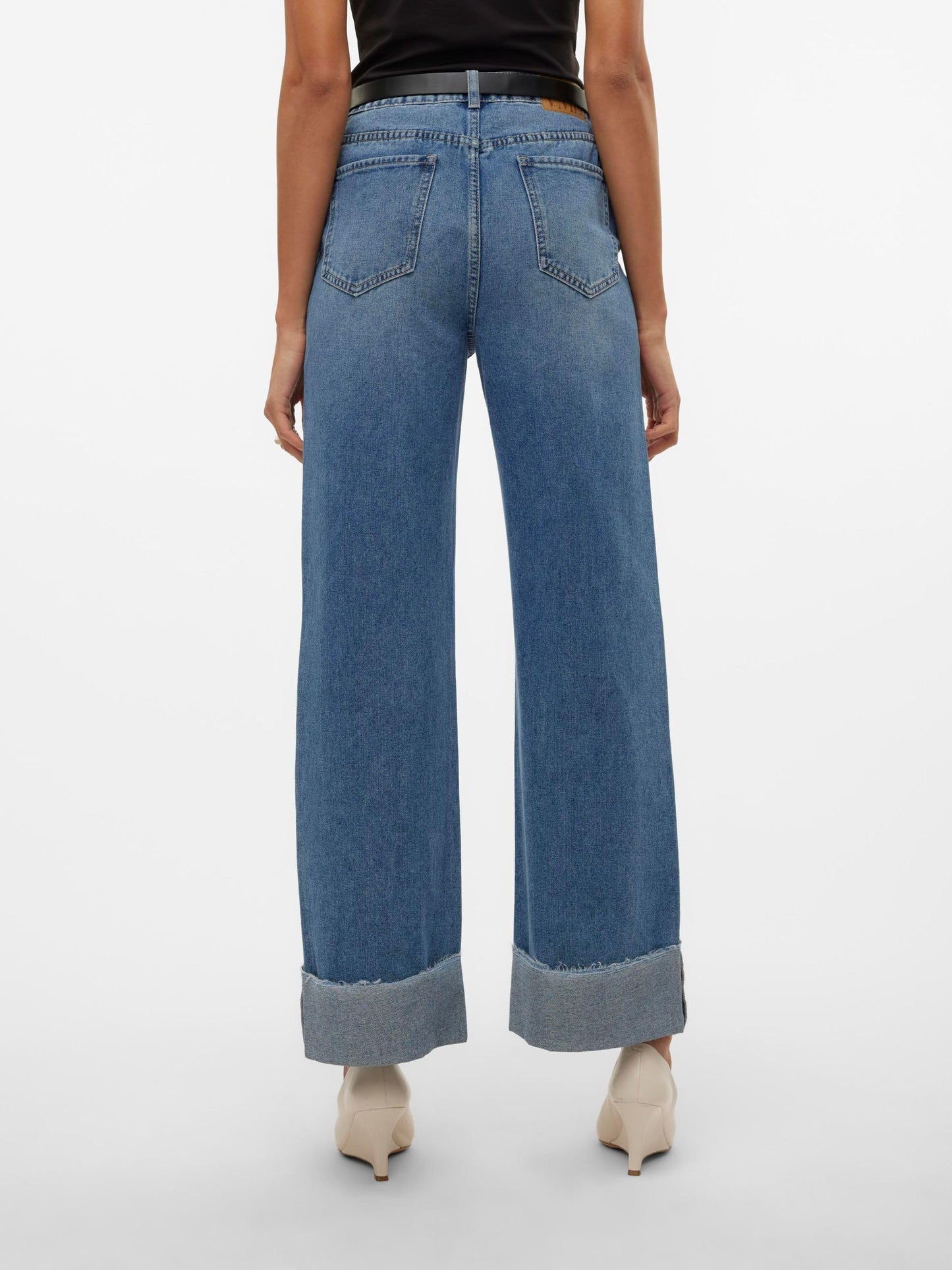 VERO MODA Women Wide Leg High-Rise Blue Jeans