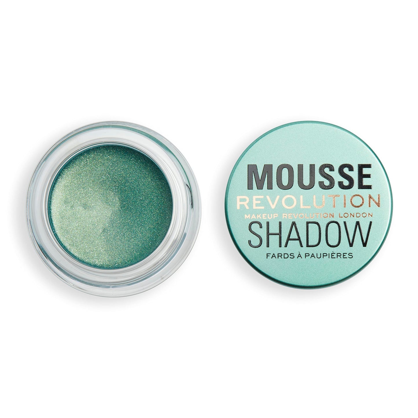 Makeup Revolution- Mousse Shadow- Emerald Green | Creamy whipped mousse formula for soft focus |Non-sticky, cream-to-powder finish |Foil finish with longevity | Light-as-air mousse shadow | 4gm