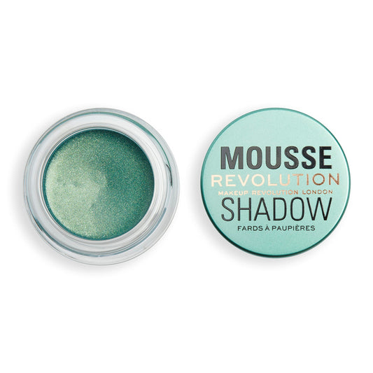 Makeup Revolution- Mousse Shadow- Emerald Green | Creamy whipped mousse formula for soft focus |Non-sticky, cream-to-powder finish |Foil finish with longevity | Light-as-air mousse shadow | 4gm