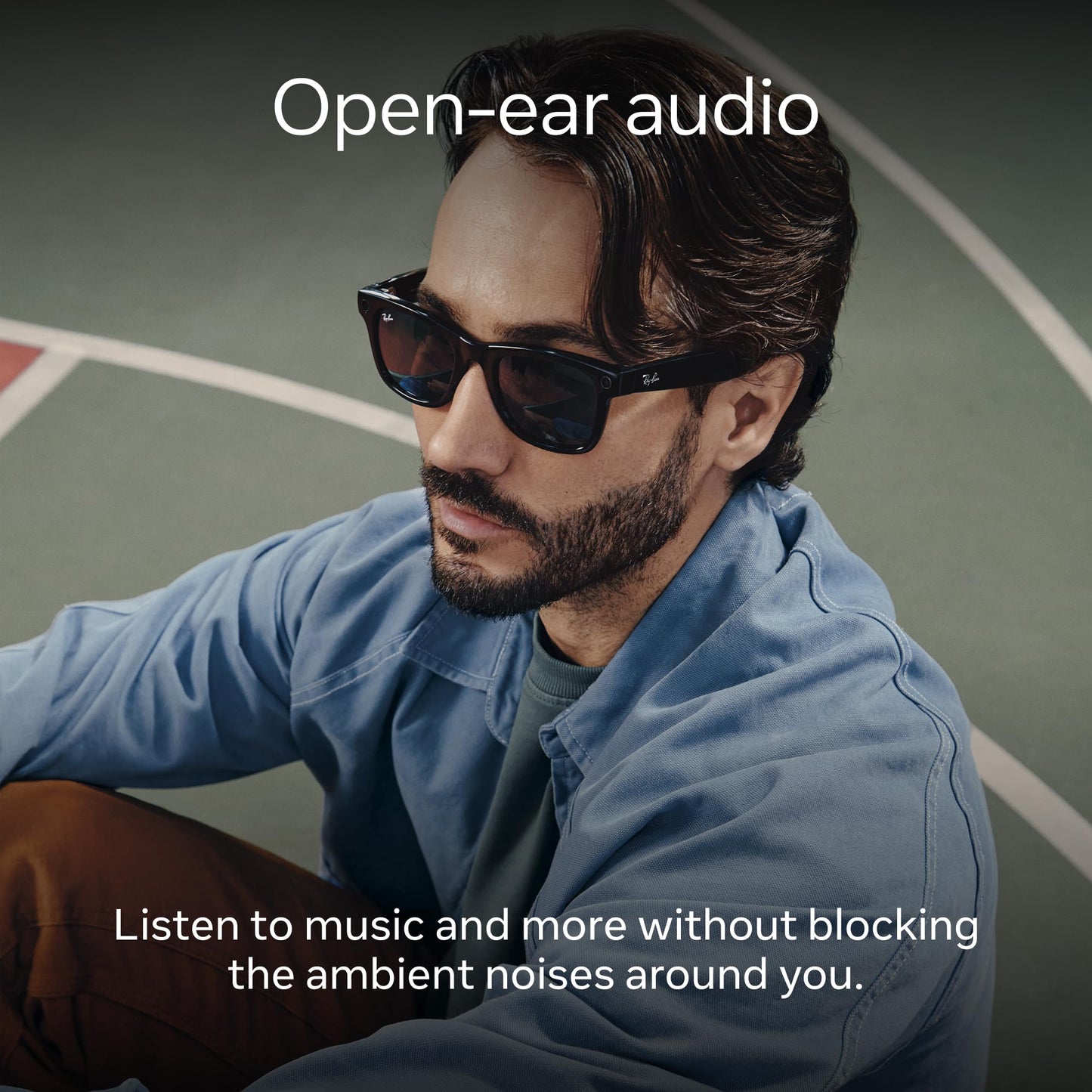 Ray-Ban | Meta Skyler (Gen 1) Shiny Chalky Grey, Transitions® Sapphire Lenses