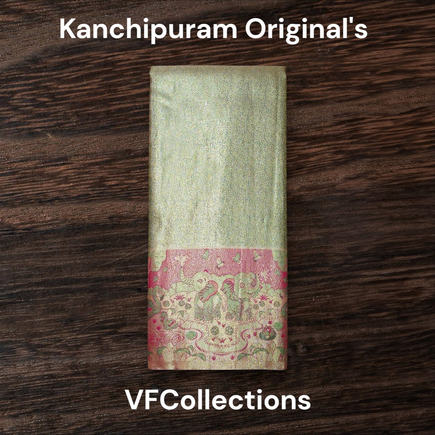 VFCollections Women's Kanchipuram Silk Pure Pattu Sarees With Blouse (VFC178-1)