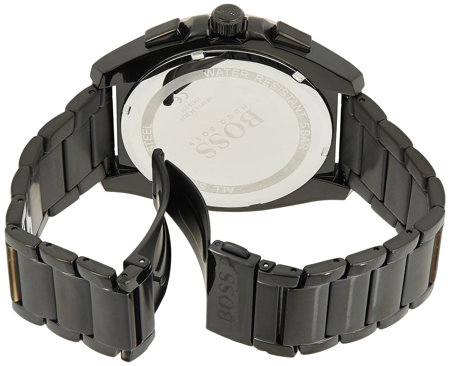 Hugo Boss Stainless Steel Grandmaster Analog Black Dial Men's Watch-1513885