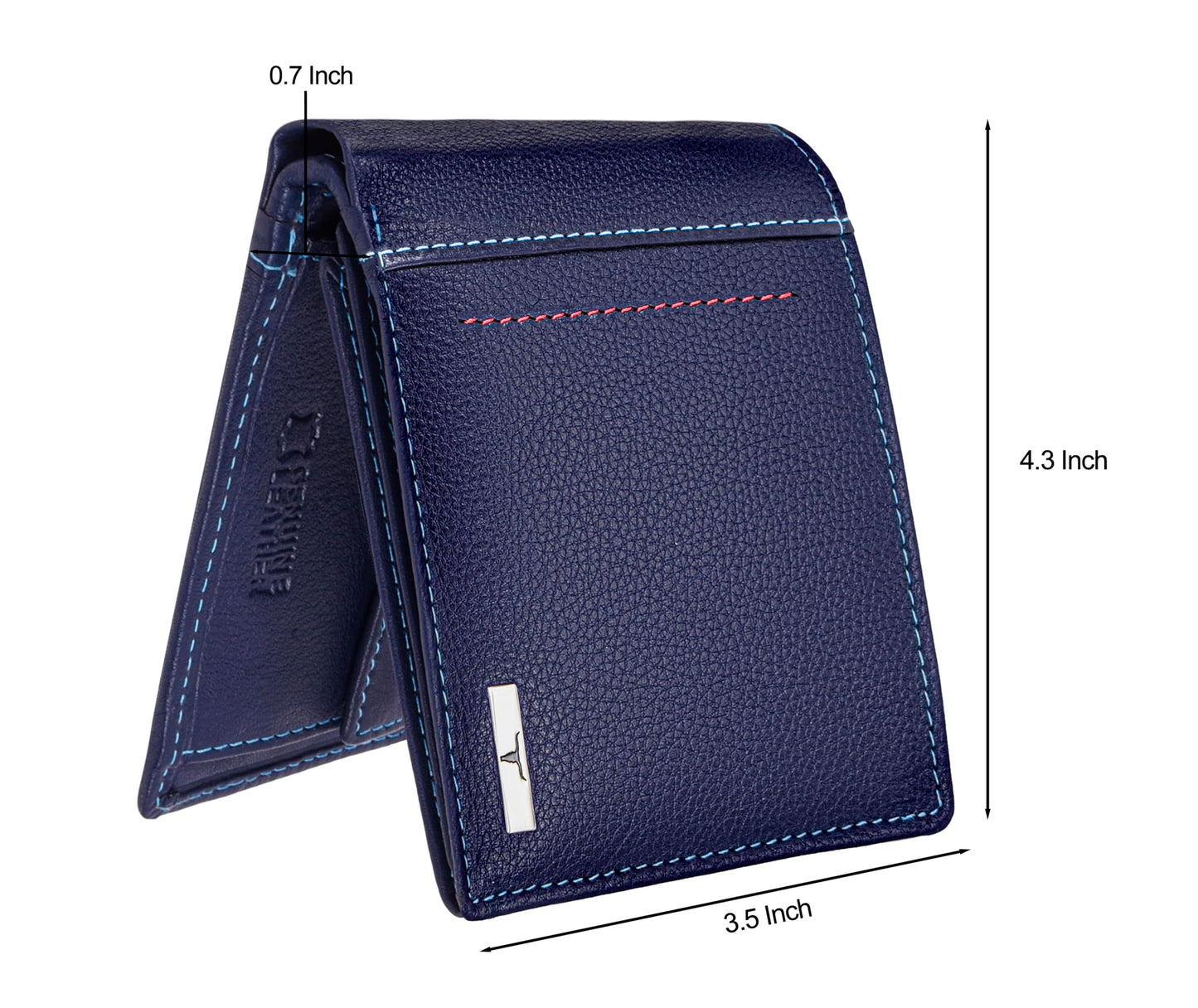 URBAN FOREST Bennette Blue Leather Wallet for Men