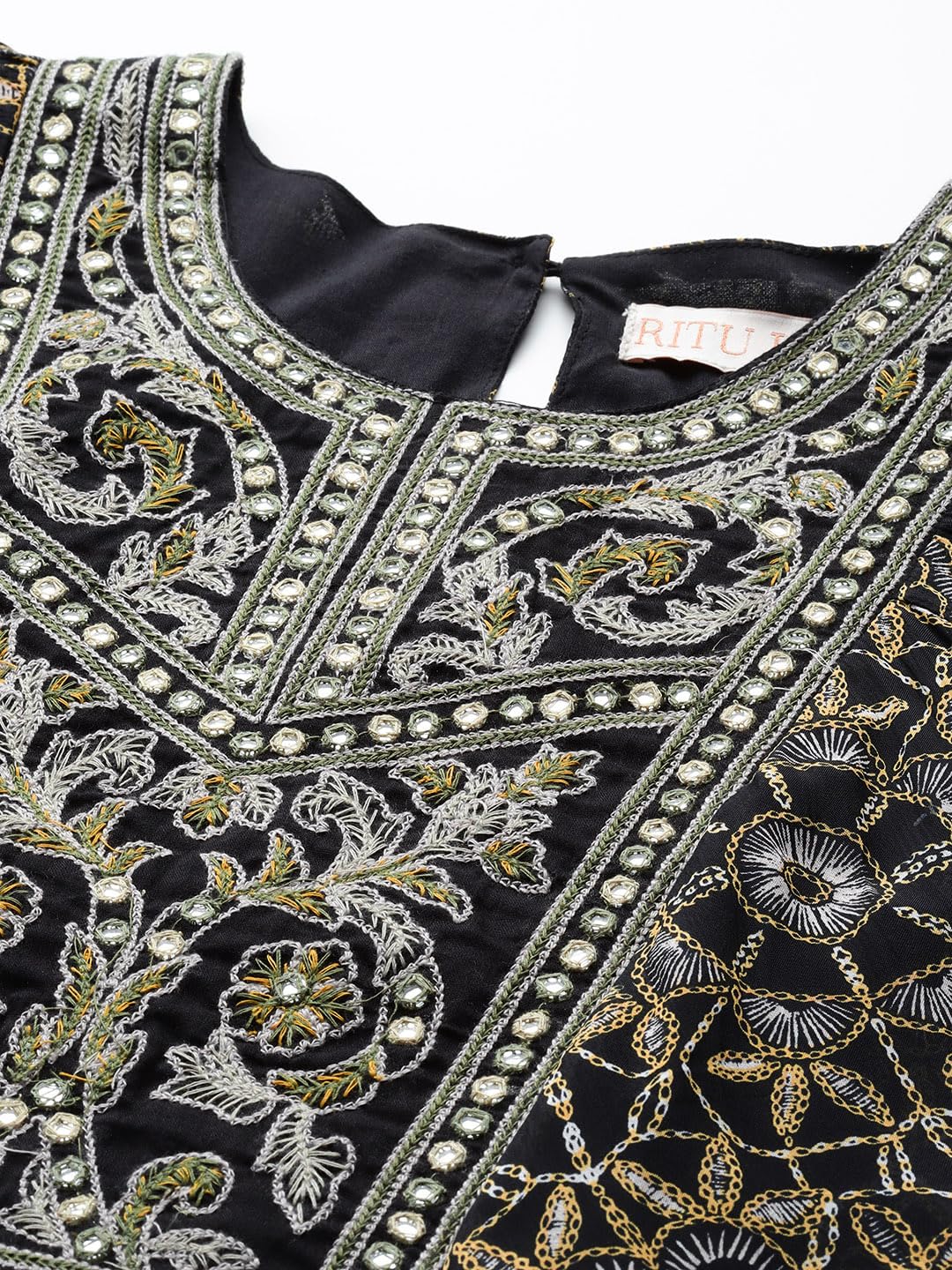 Ritu Kumar Black Saatchi Kurti