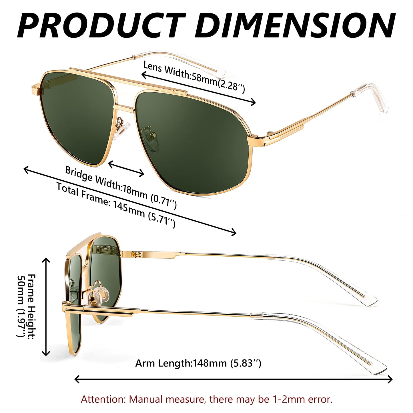 Karsaer Retro Aviator Polarized Sunglasses Women Men 90s Small Vintage Shades Trendy Mirrored Sunglasses E1101