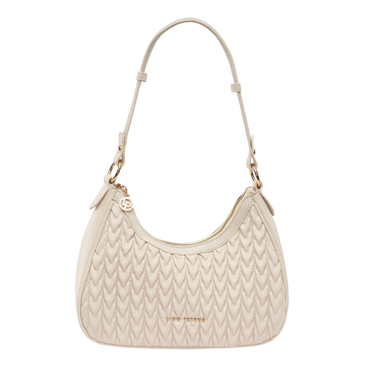 Lino Perros White Quilted Shoulder Bag