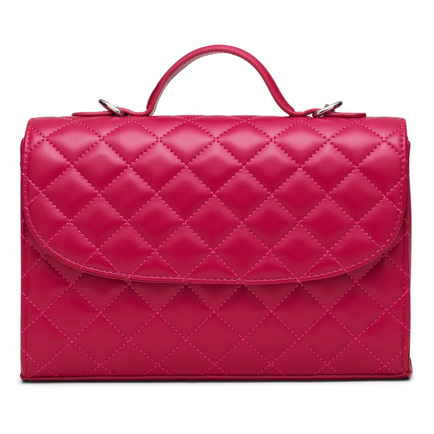 Miraggio Women's Delilah Quilted Bag with Detachable Sling Strap (Pink)