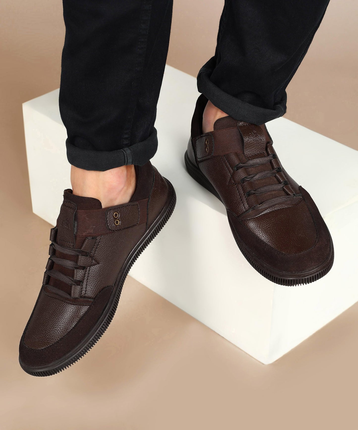 Buckaroo Jaripeo Waldo Premium Vegan Synthetic Brown Casual Shoes for Men: Size UK 10