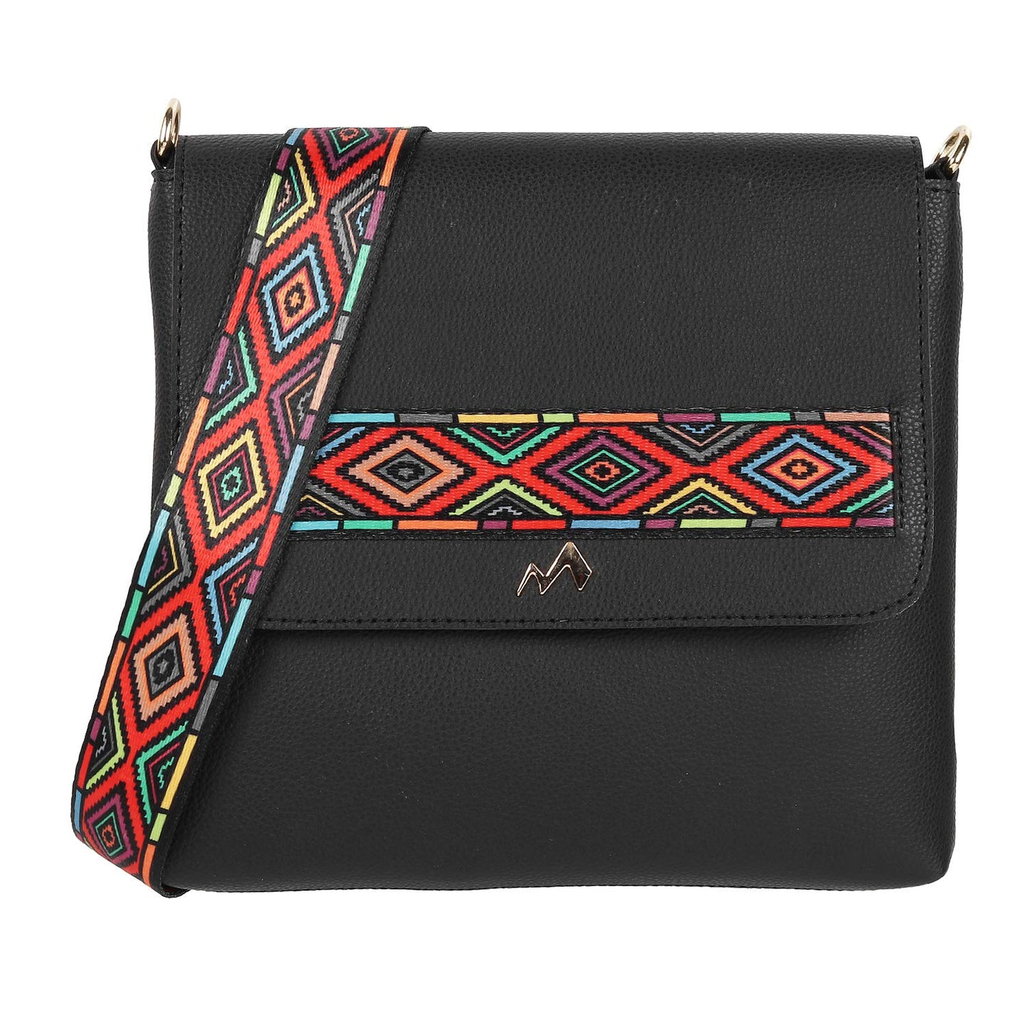 Metro Womens Synthetic Black Flap Over Sling (One Size)