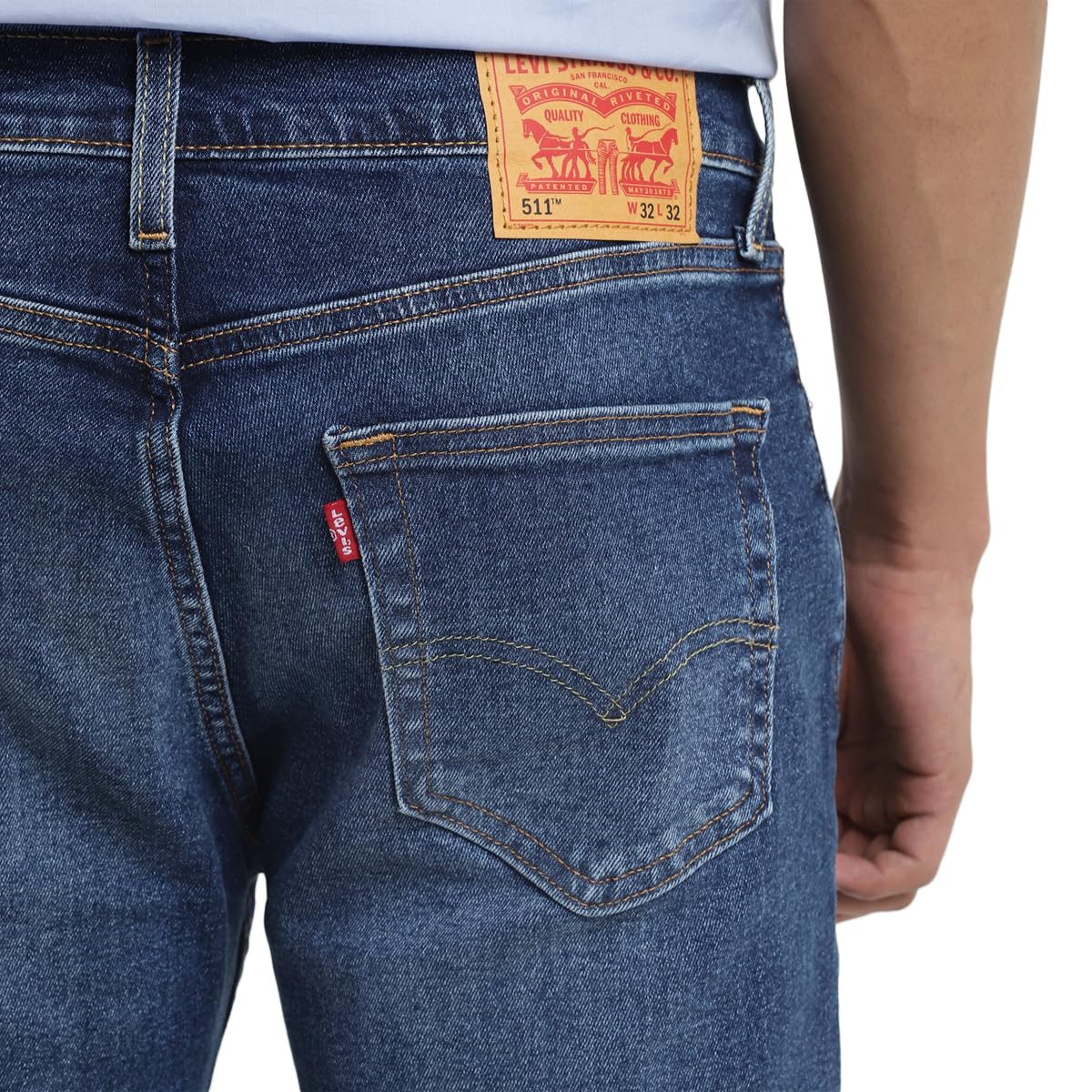 Levi's Men's 511 Slim Fit Mid-Rise Light Fade Stretchable Mid Rise Jeans Blue, 30