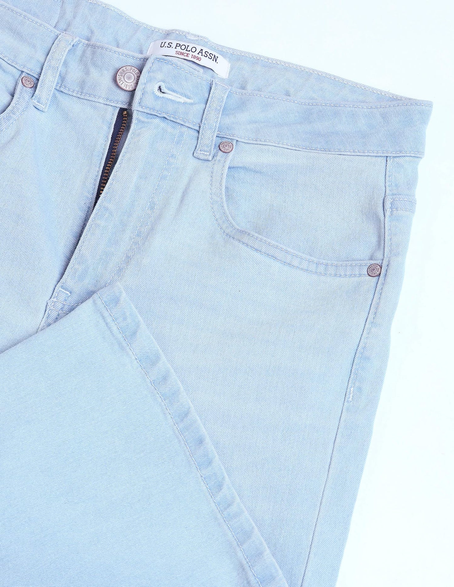 U.S. POLO ASSN. High Rise Flare Fit Jeans (UWAW24JEN184_Blue_28)