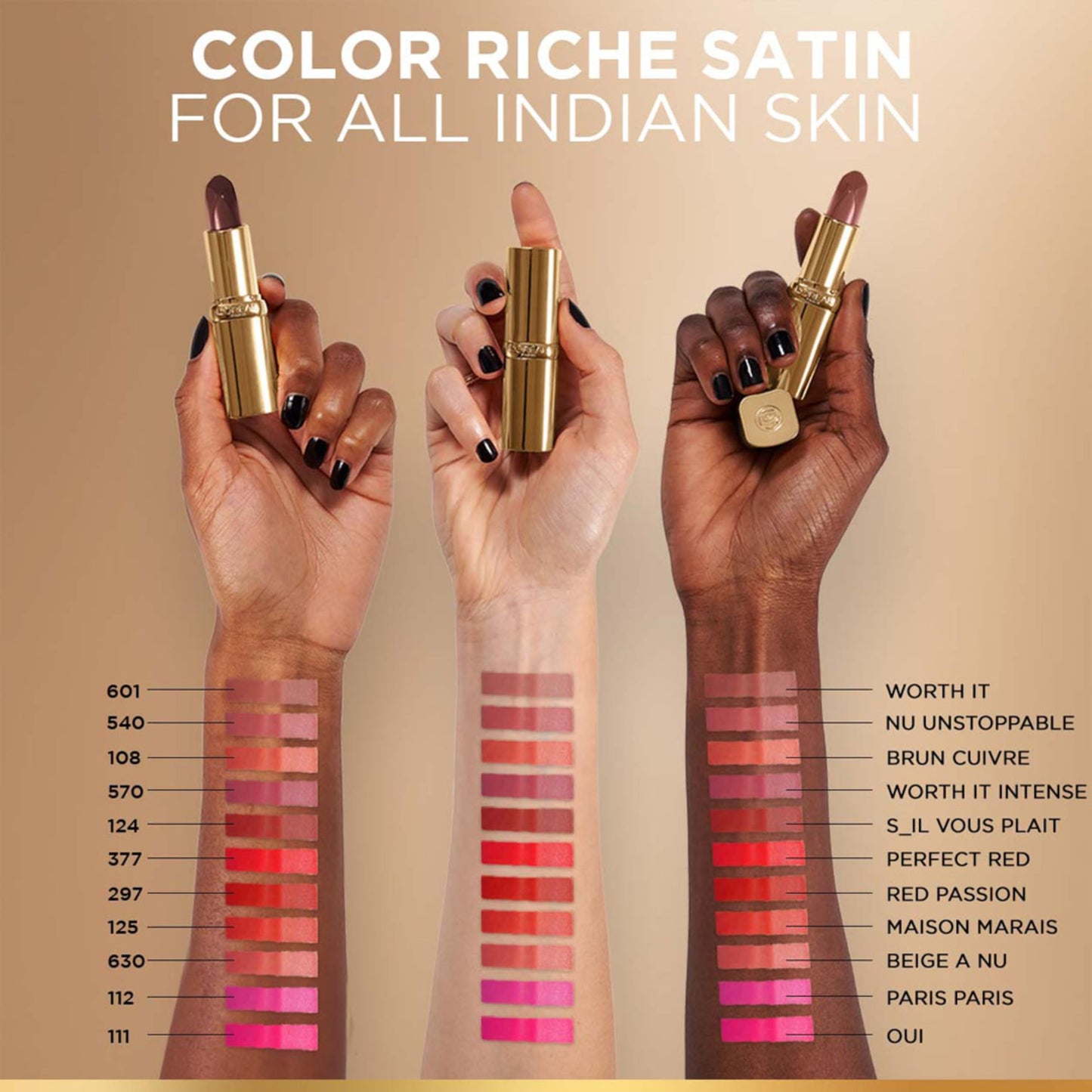 L’Oréal Paris Color Riche Satin Lipstick- 570 Worth It Intense, 4.5 gm