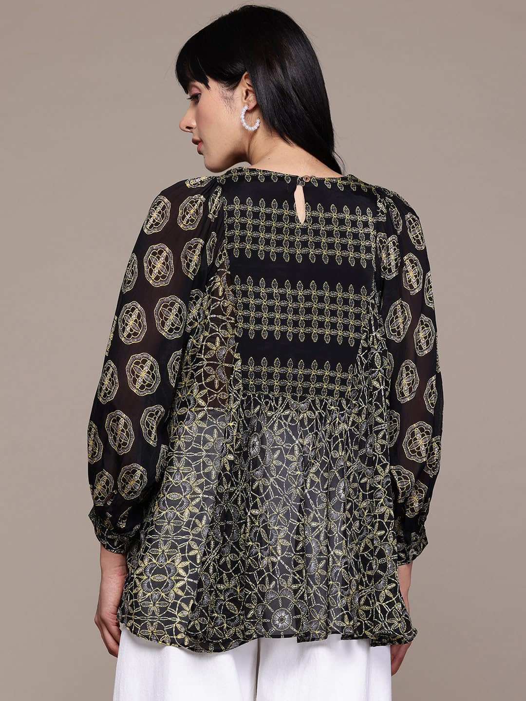 Ritu Kumar Black Saatchi Kurti