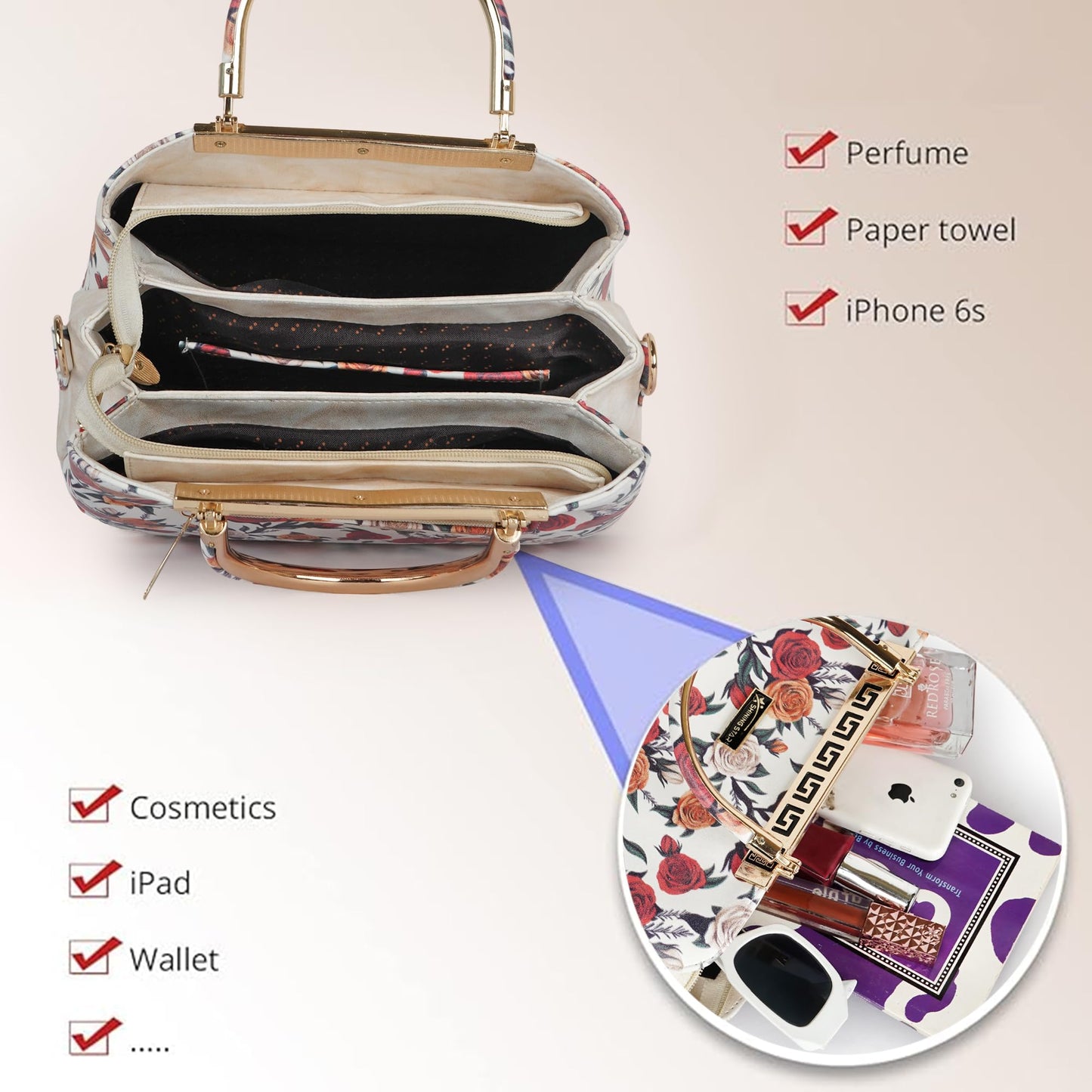 Shining Star Synthetic Leather Women's Satchel Bag | Ladies Purse Handbag | Women bags