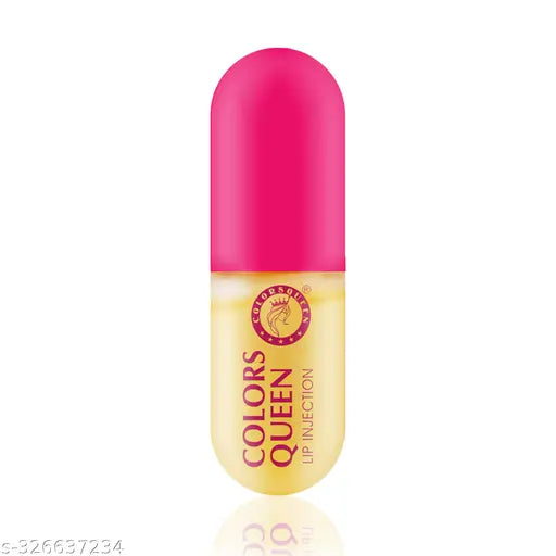 Colors Queen Lip Injection – Clear – 3.5 g | Natural Lip Plumper and Lip Care Serum 93% Fuller, Plumper, and 97% Moisturized Lips