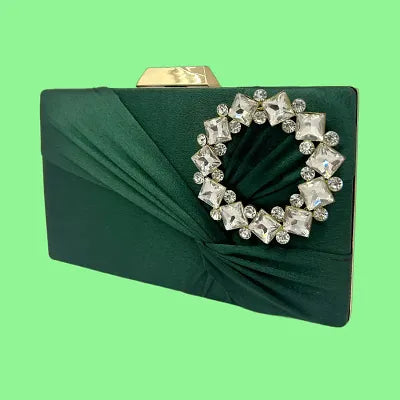 Shoomi Party Casual Green  Clutch