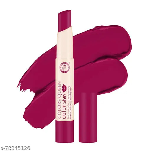 Colors Queen Color Stay Long Lasting Matte Lipstick for Women (Magenta)