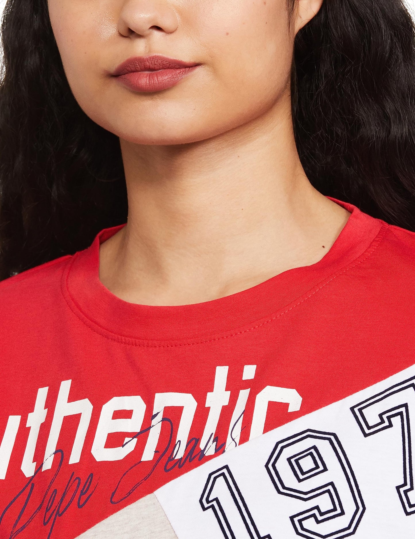 Pepe Jeans Women's Regular Fit Colour Block T-Shirts