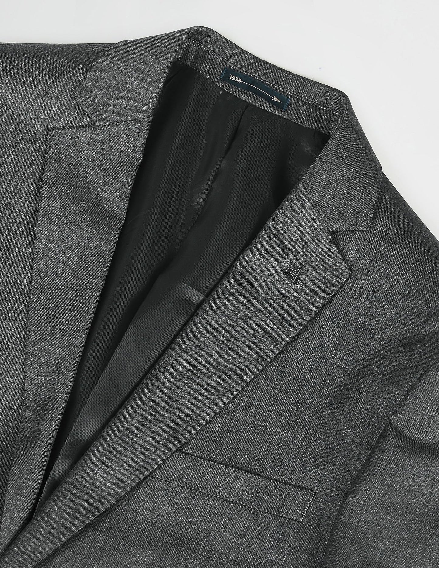 Arrow Men's Polyester Single Breasted Business Suit Pants Set (ARAGSU5516_Green