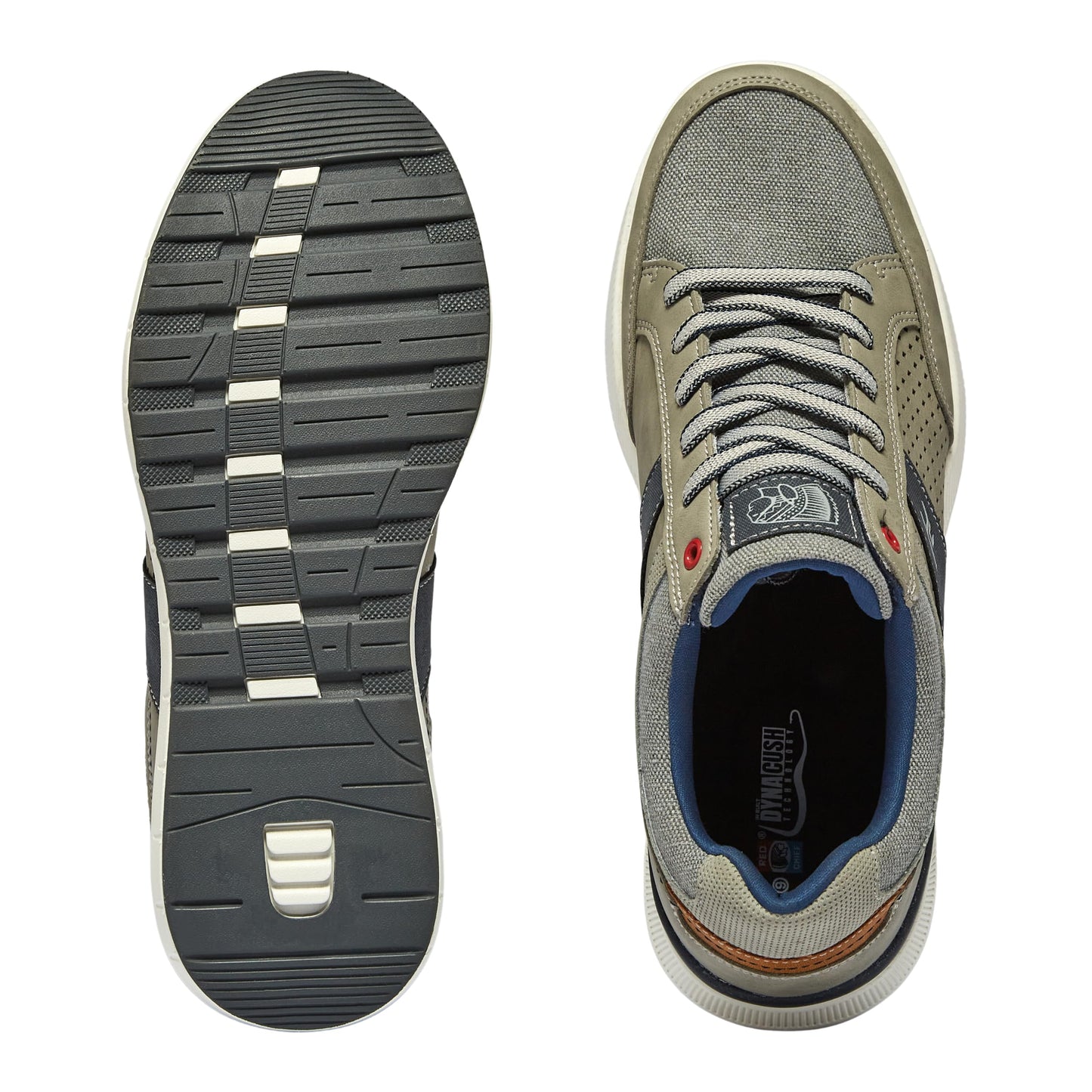 Red Chief Sports Casual Sneakers for Men & Boys | Stylish Lace Up Low Ankle Shoes | Everyday Sneakers | Comfortable Trendy Footwear | M.Grey-White | Size-7 | C6008 F041