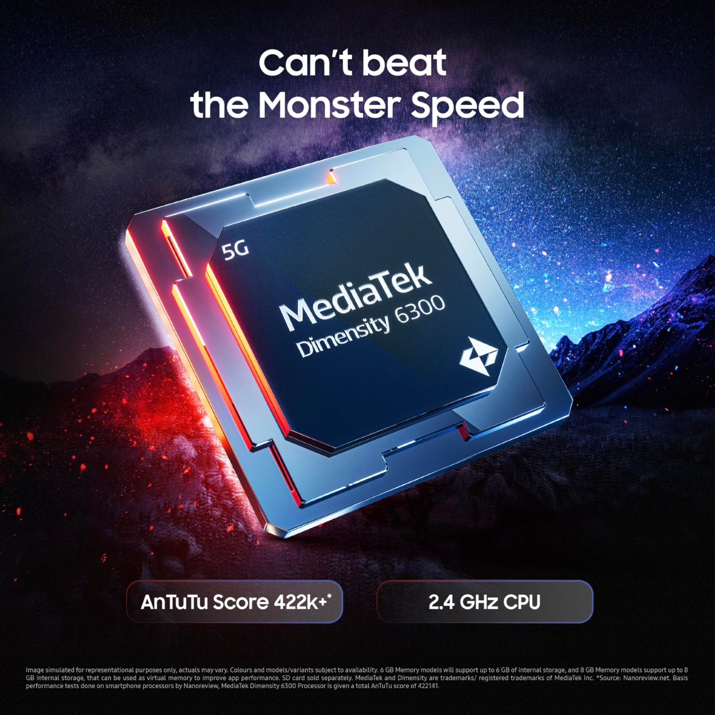 Samsung Galaxy M16 5G (Mint Green, 6GB RAM, 128 GB Storage) | MediaTek Dimensity 6300 | AnTuTu Score 422K+ | Super Amoled Display | 25W Fast Charging | 6 Gen. of OS Upgrades | Without Charger