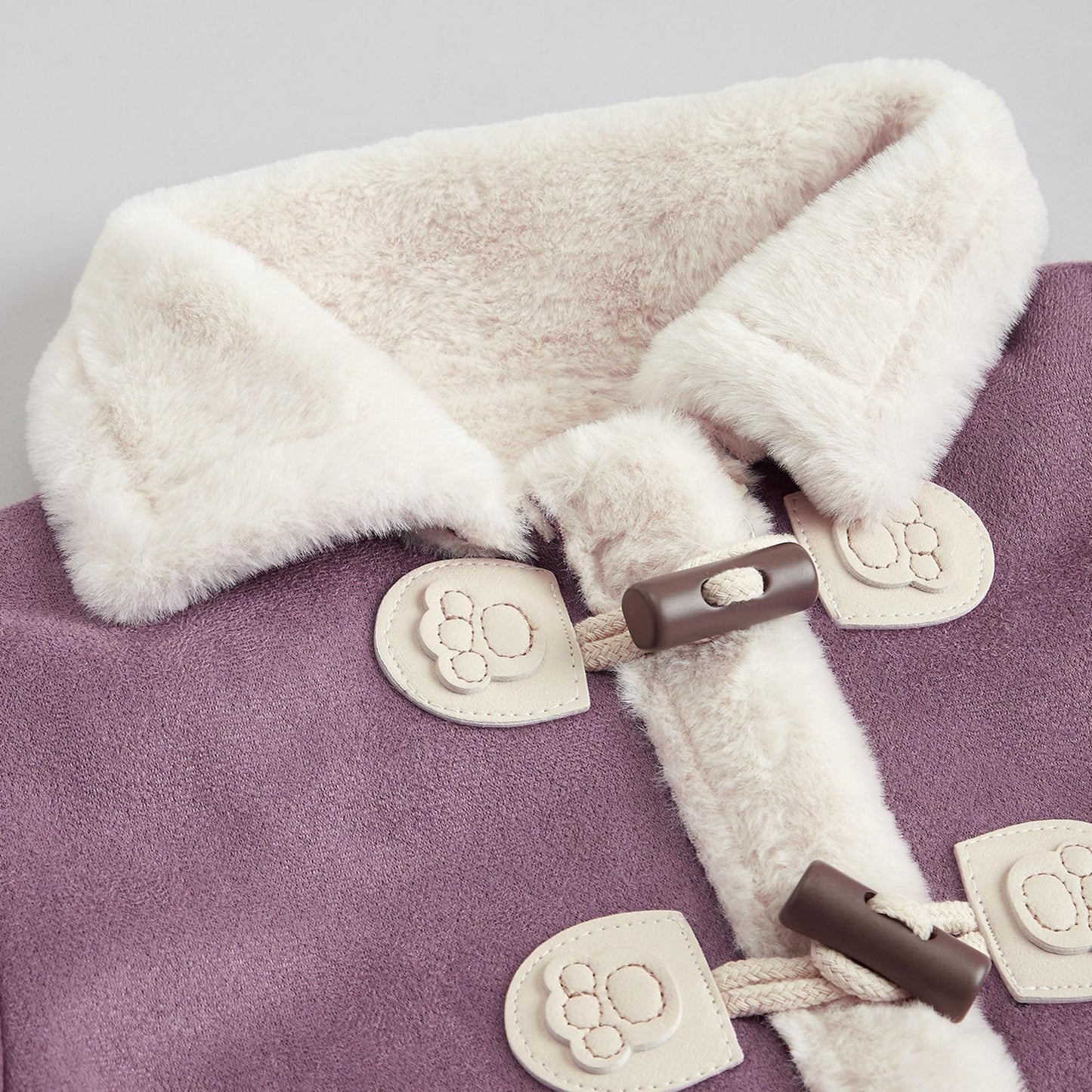 Hopscotch Female Full Sleeves Purple Fleece Jacket For Ages (3-4 Years)