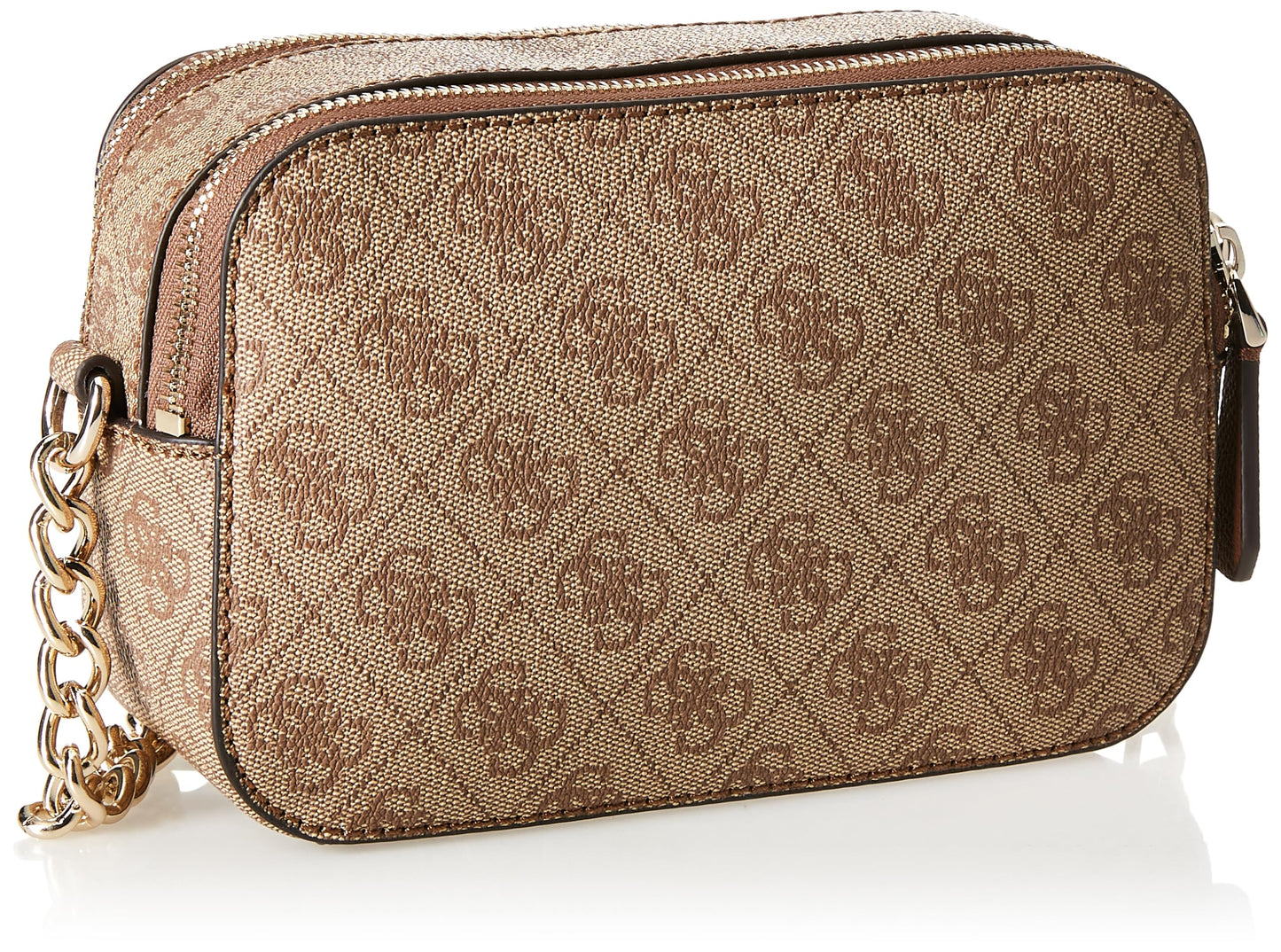 GUESS Women's Brown Printed Crossbody Camera Bag| Ladies Purse Handbags | Gift For Ladies