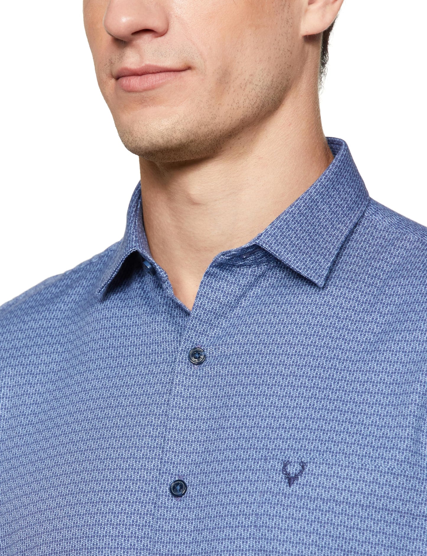 Allen Solly Men's Slim Fit Shirt (ASSFQSPP840411_Blue