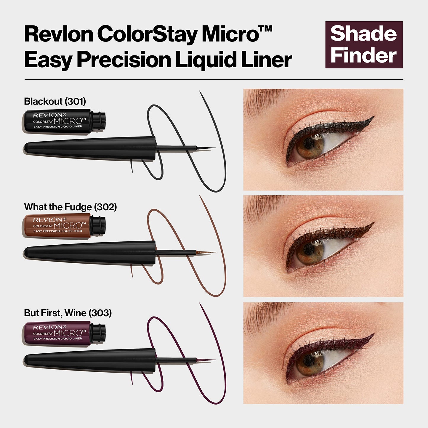 REVLON Colorstay Micro Easy Precision Matte Liquid Liner, 302 What The Fudge (Pack Of 1), Brown