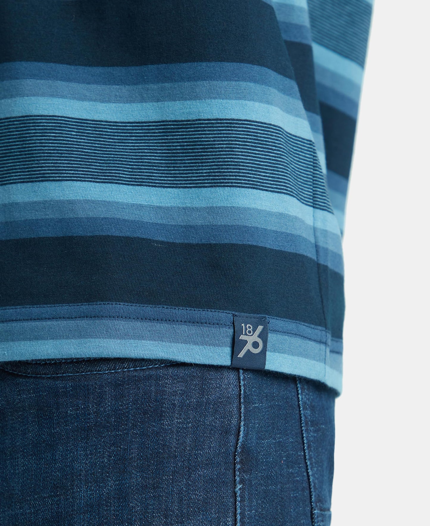 Jockey 2715 Men's Super Combed Cotton Rich Striped Round Neck Half Sleeve T-Shirt_Navy, Insignia Blue & Stellar_XXL