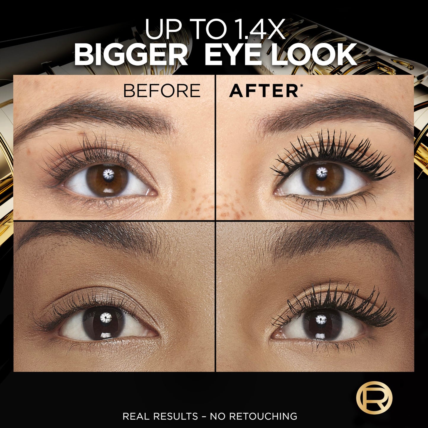 L’Oreal Paris Voluminous Panorama Waterproof Mascara Volumizing, Clump Free, Smudge free, Long-lasting, Black, 9.9ml