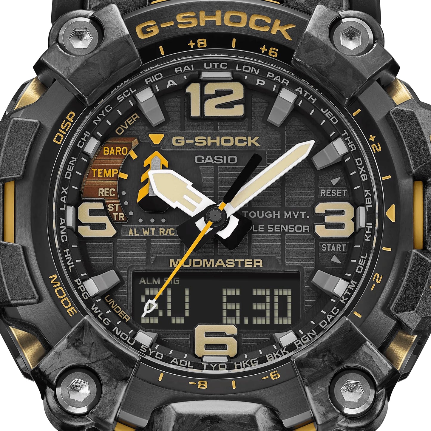 Casio G-Shock GWG-2000-1A5DR Gray IP Analog-Digital Dial Brown Resin Strap Men's Watch Mud Resistant Barometer Altimeter G1177
