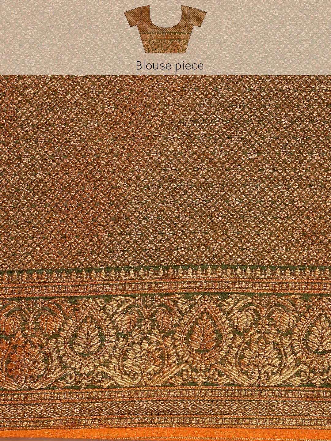 MOHEY Women's Mustard Yellow Art Silk Zari Weave Saree (MUSTARD YELLOW)