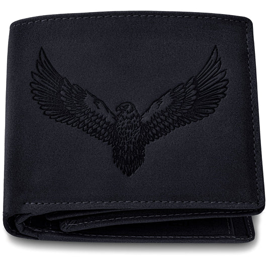 URBAN FOREST Zeus Vintage Black Leather Wallet for Men