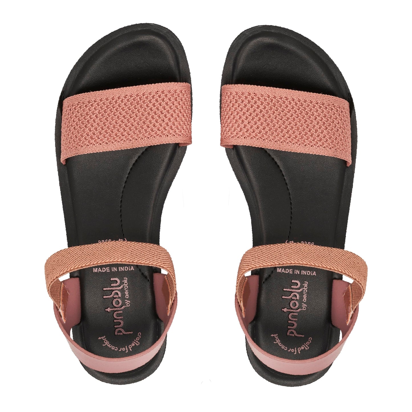 puntoblu Cushion Comfort Platform Heel Sandals for Women | Comfortable Padded Footbed | Breathable Mesh | Slingback Closure | Anti-Skid & Durable Mid Heel Sandal for Girls