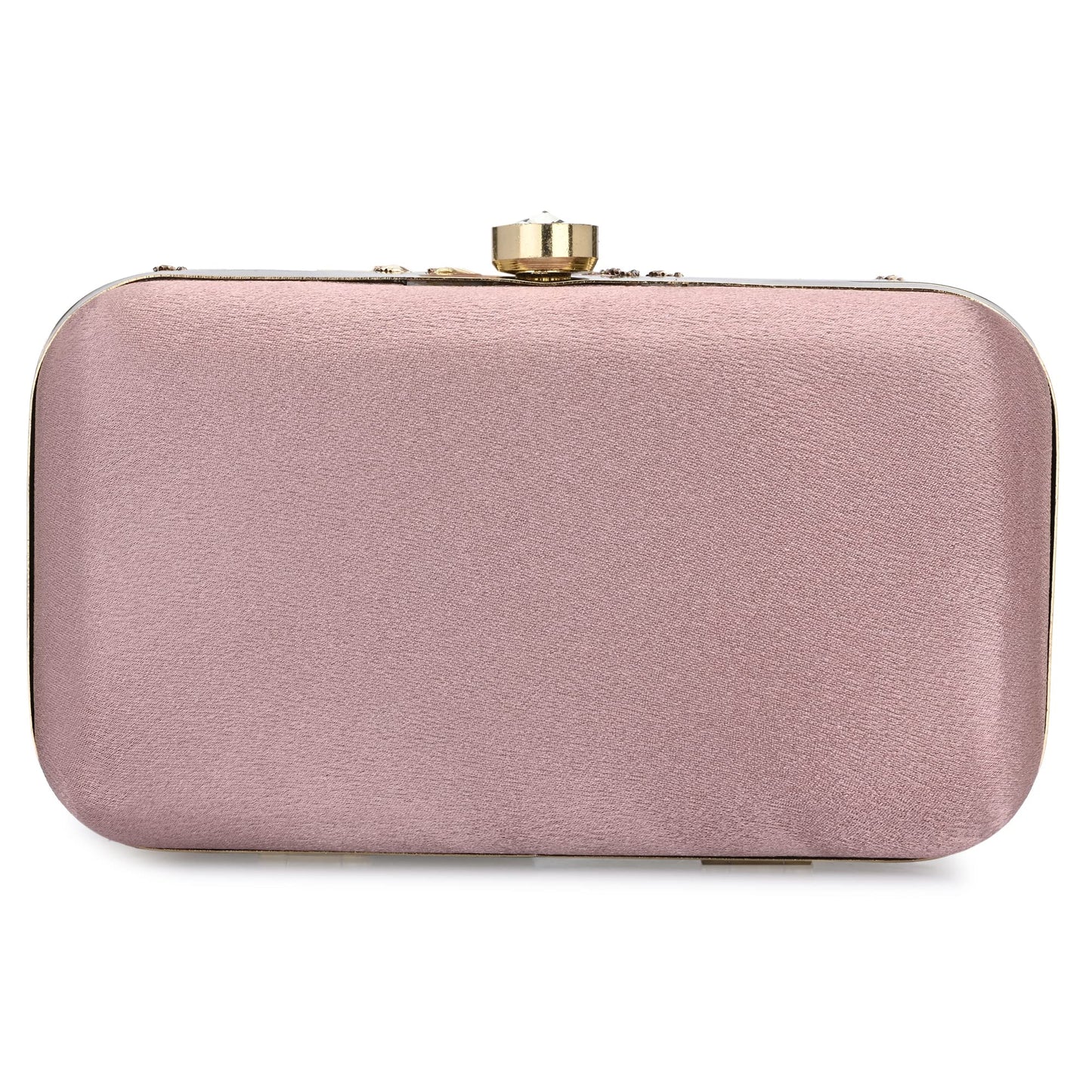 For The Beautiful You Pink Neck Embroidered Women's Clutch