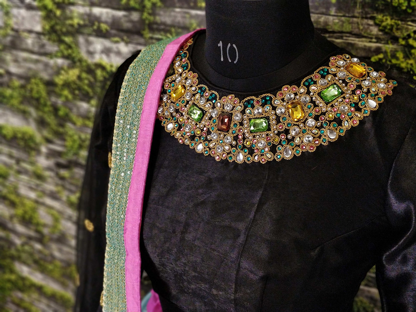 Zeel Clothing Women's Velvet & Silk Semi stitched Lehenga Choli (7005-ZC-Wedding-Bridal-Latest-Design_Black_Free Size)